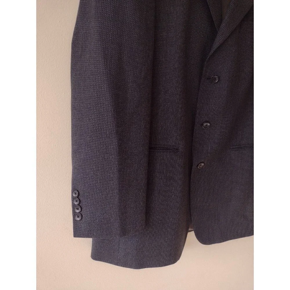 Vintage Oscar De La Renta 100% Wool Sport Suit Jacket Men's Size 42 R Gray‎
